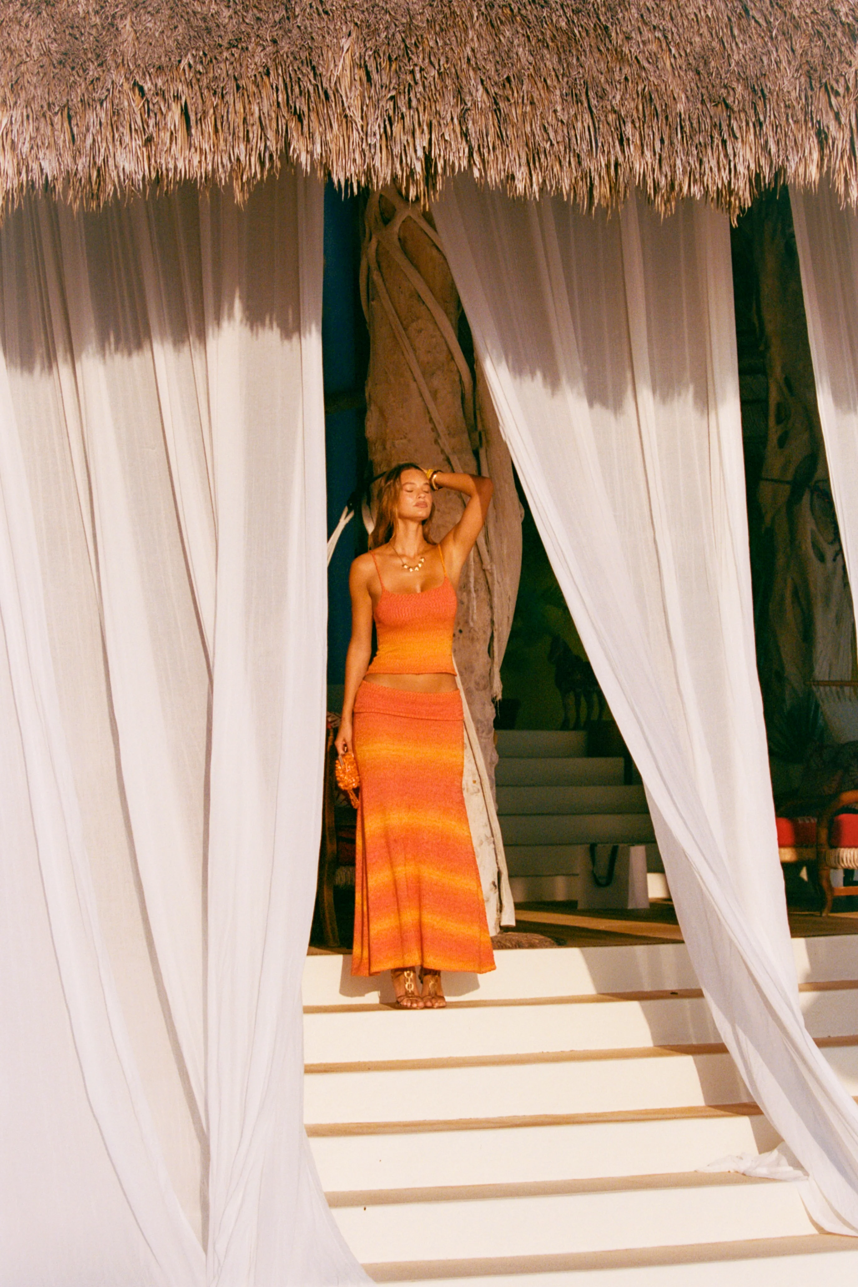 Gabriella Maxi Skirt | Papaya - Image 6
