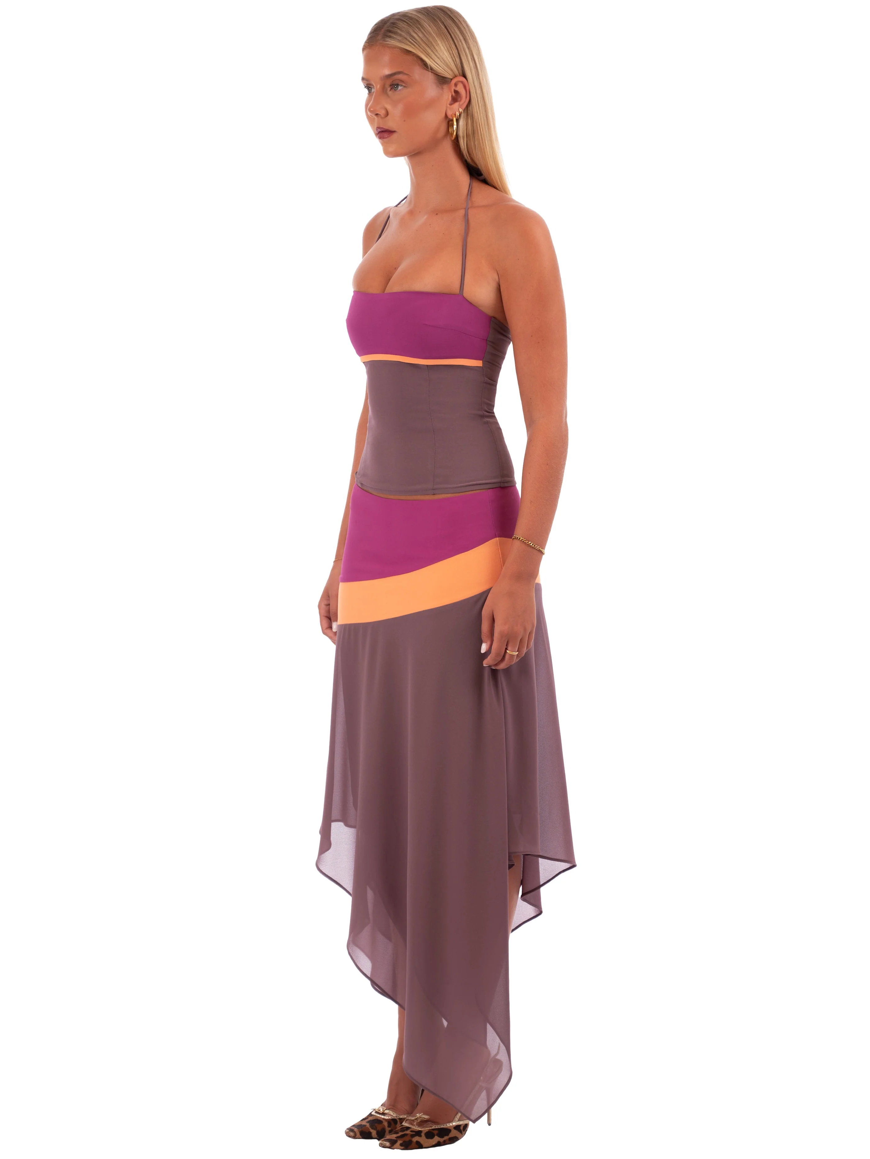 Iris Midi Skirt | Mauve - Image 3