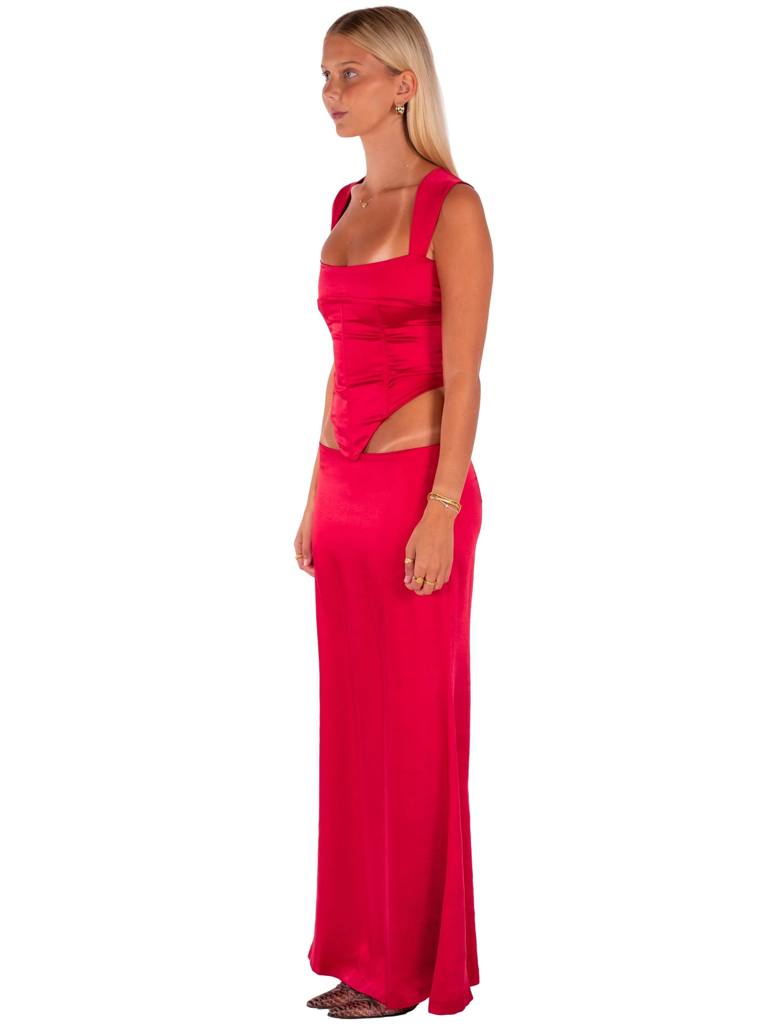 Valerie Maxi Skirt | Cherry - Image 3